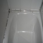Mouldy Bath Sealant before removal